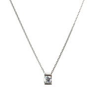 Collier VAN BRILL d'occasion or 750 blanc diamant 42cm