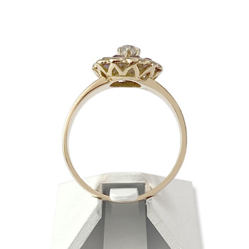 Bague d'occasion or 750 diamant et améthyste