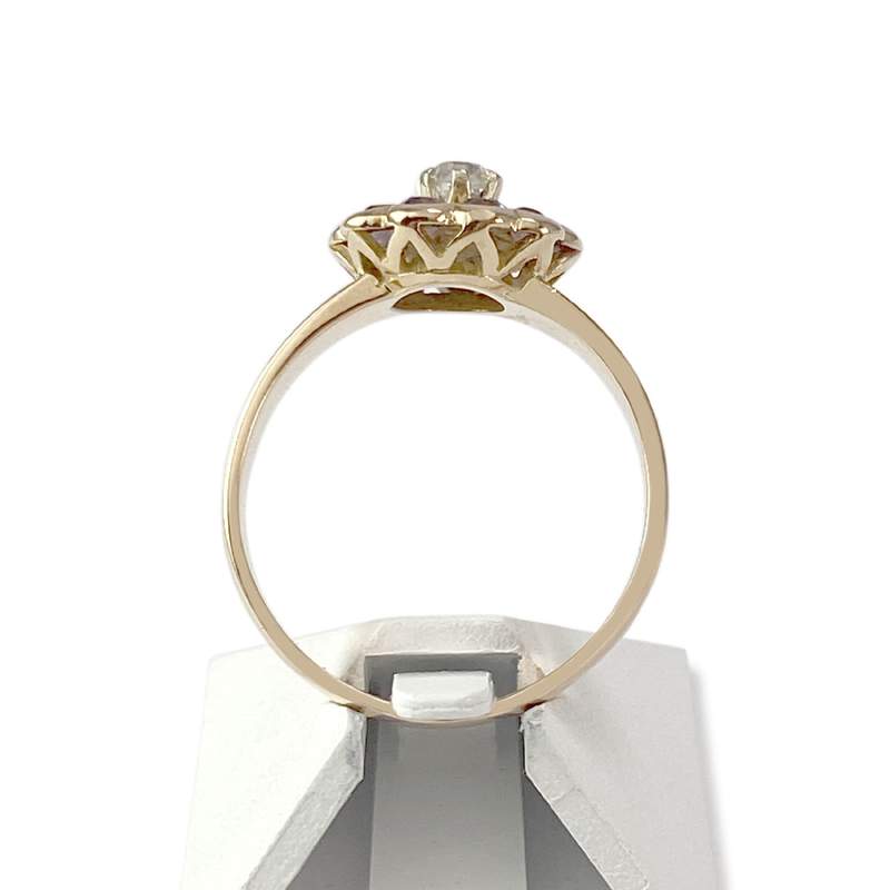 Bague d'occasion or 750 diamant et améthyste - vue 3