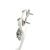 Boucles d'oreilles d'occasion or 750 blanc saphirs diamants - vue V2