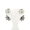 Boucles d'oreilles d'occasion or 750 blanc saphirs diamants - vue V3