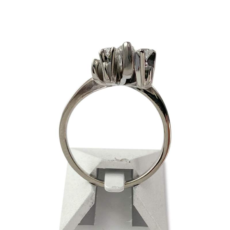 Bague d'occasion or 750 blanc diamants - vue 3