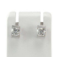 Boucles d'oreilles VAN BRILL or 750 blanc diamant