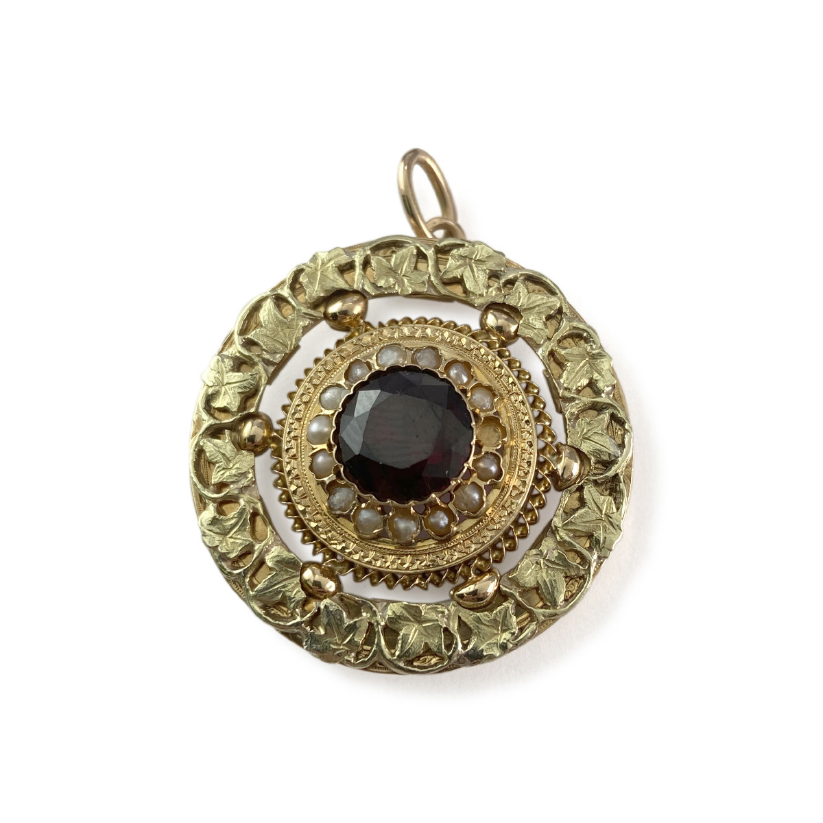 Pendentif d'occasion or 750 grenat rhodolité