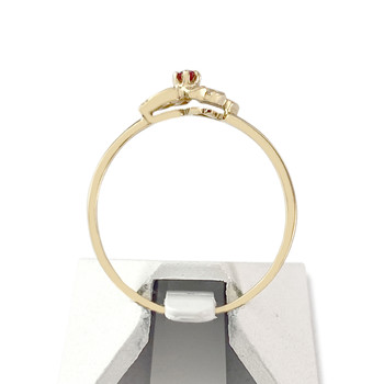 Bague d'occasion or 750 rubis et diamants