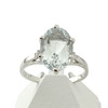 Bague d'occasion or 750 blanc aigue marine - vue V1