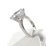 Second hand gold 750 white aquamarine ring - view 2