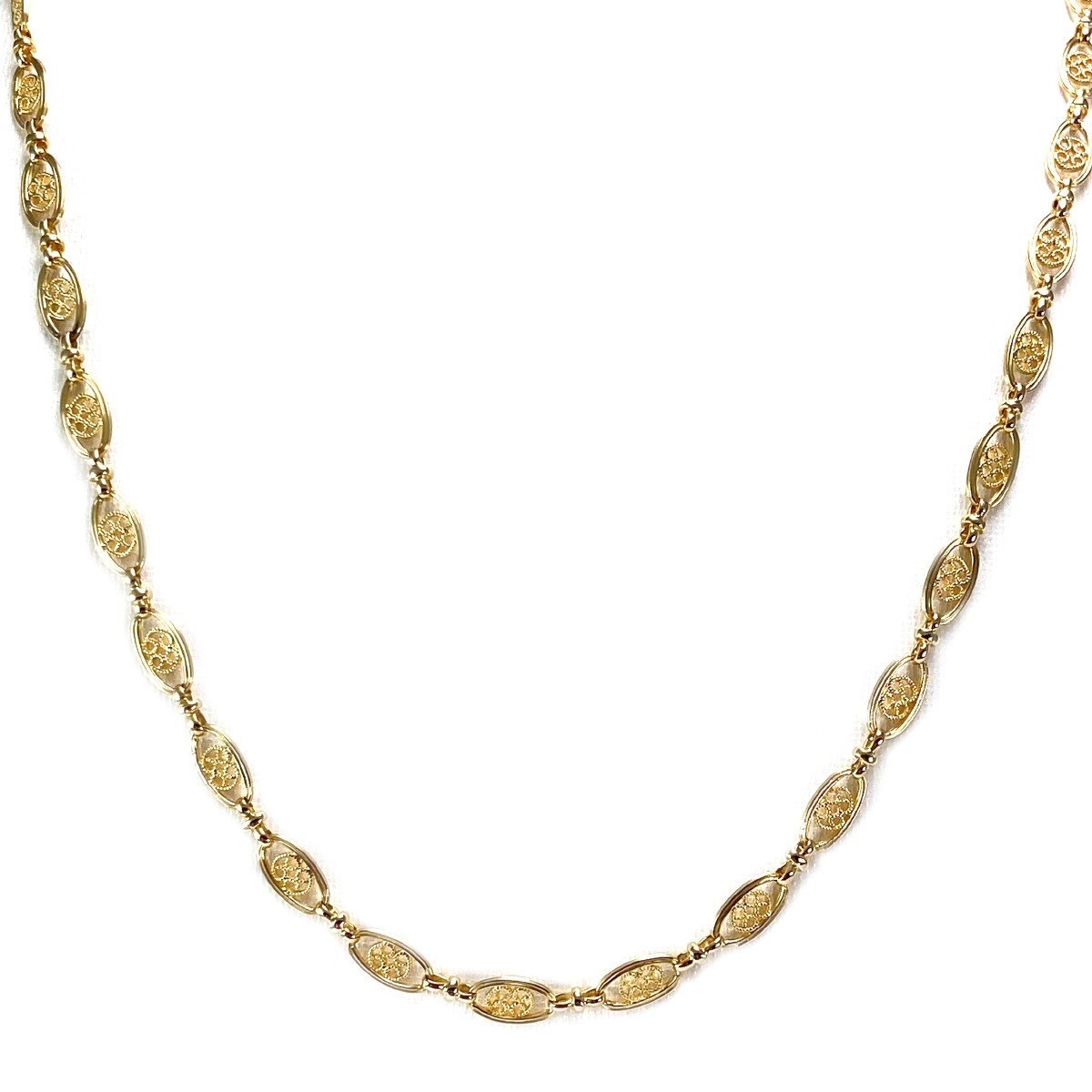 Collier d'occasion or 750 jaune maille fantaisie 54cm