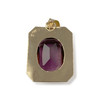 Pendentif d'occasion or 750 verre violet - vue V2