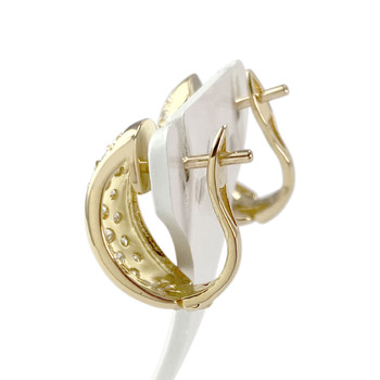 Boucles d'oreilles d'occasion or 750 diamants