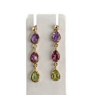 Boucles d'oreilles d'occasion or 750 pierres
