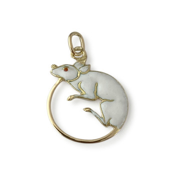 Pendentif d'occasion or 750 souris