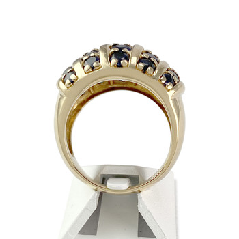 Tweedehands gouden ring 750 saffieren