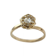 Bague d'occasion or 750 diamants