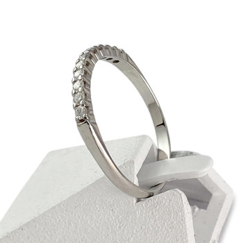 Bague d'occasion or 375 blanc diamants