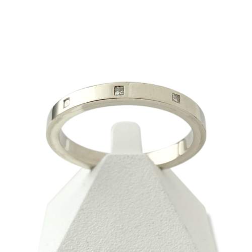 Bague d'occasion or 375 blanc diamants