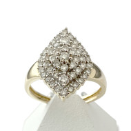 Bague d'occasion or 750 jaune 2tons diamants