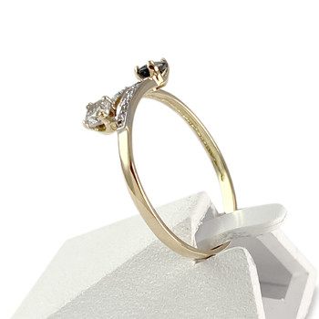 Bague d'occasion or 750 jaune saphir zirconias