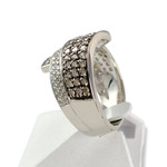 Bague d'occasion or 750 blanc diamants - vue 2