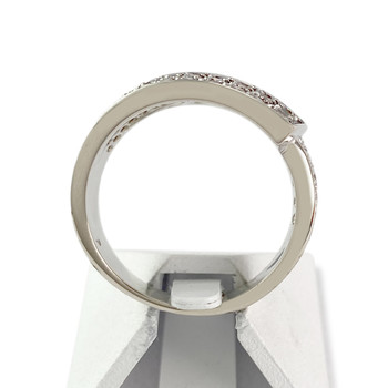 Bague d'occasion or 750 blanc diamants