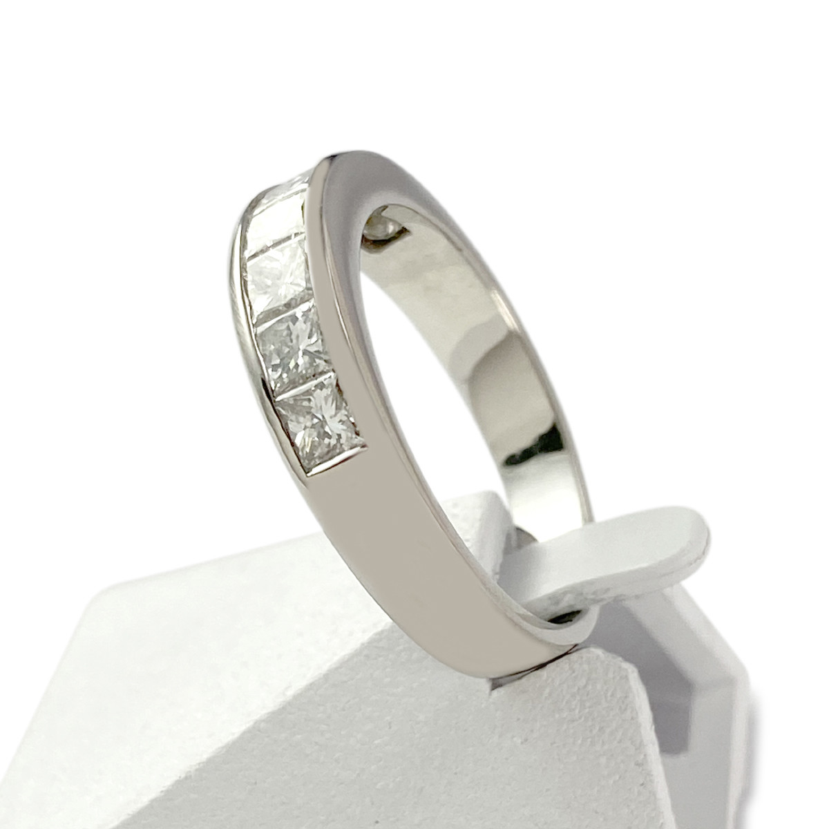 Bague d'occasion or 750 blanc diamants - vue 2