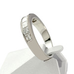 Second hand gold 750 white diamonds ring - view 2