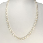 Collier choker d'occasion or 750 jaune perles de culture du japon 51cm - vue 2