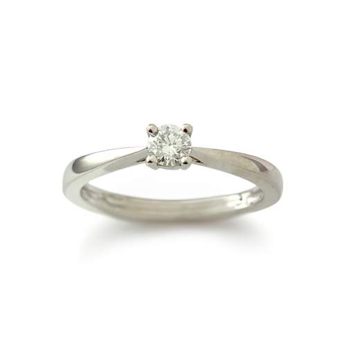Solitaire d'occasion or 750 blanc diamant