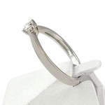 Solitaire d'occasion or 750 blanc diamant - vue 2