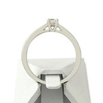 Solitaire d'occasion or 750 blanc diamant - vue 3
