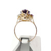 Bague d'occasion or 750 jaune 2tons corindon synthétique - vue V3