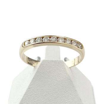 Second-hand gold ring 750 yellow diamonds