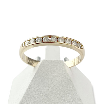 Bague d'occasion or 750 jaune diamants - vue 1