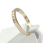 Bague d'occasion or 750 jaune diamants - vue 2