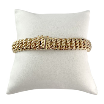 Bracelet d'occasion or 750 jaune maille américaine 19cm
