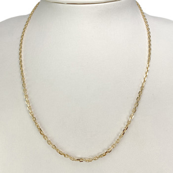 Collier d'occasion or 750 jaune maille forçat 50cm