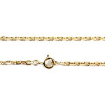 Collier d'occasion or 750 jaune maille forçat 50cm - vue 3