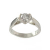 Solitaire d'occasion or 750 blanc diamant 0.50 carat - vue V1