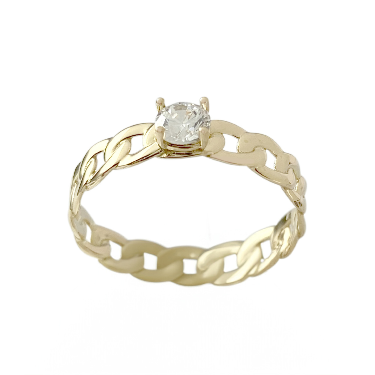 Bague d'occasion or 750 jaune zirconia