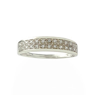 Bague d'occasion or 375 blanc zirconias