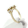 Bague d'occasion or 750 jaune 2tons diamants - vue V2