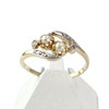 Bague d'occasion or 750 jaune 2tons diamants et perle de culture - vue V1