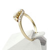 Bague d'occasion or 750 jaune 2tons diamants et perle de culture - vue V2