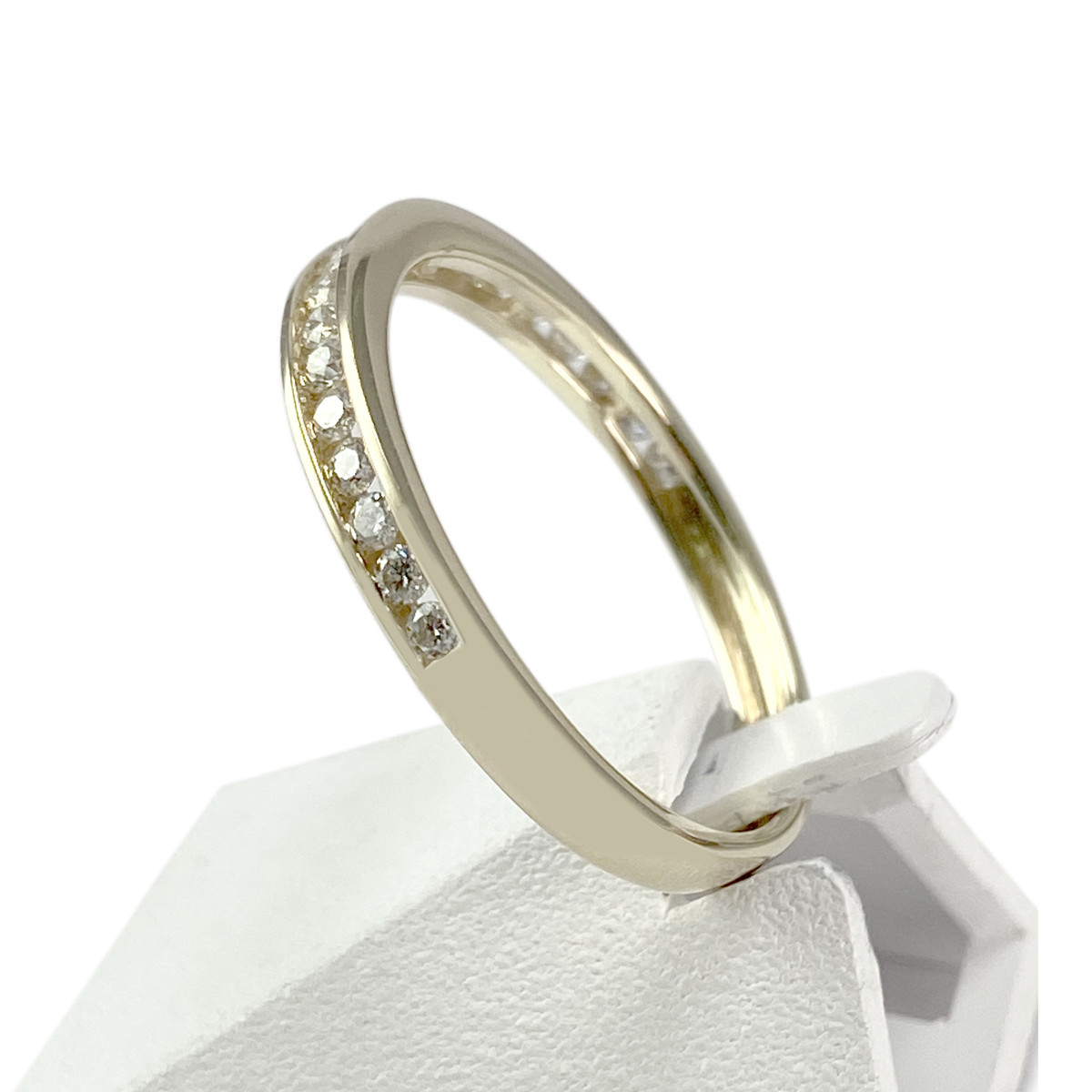 Bague d'occasion or 375 jaune diamants - vue 2