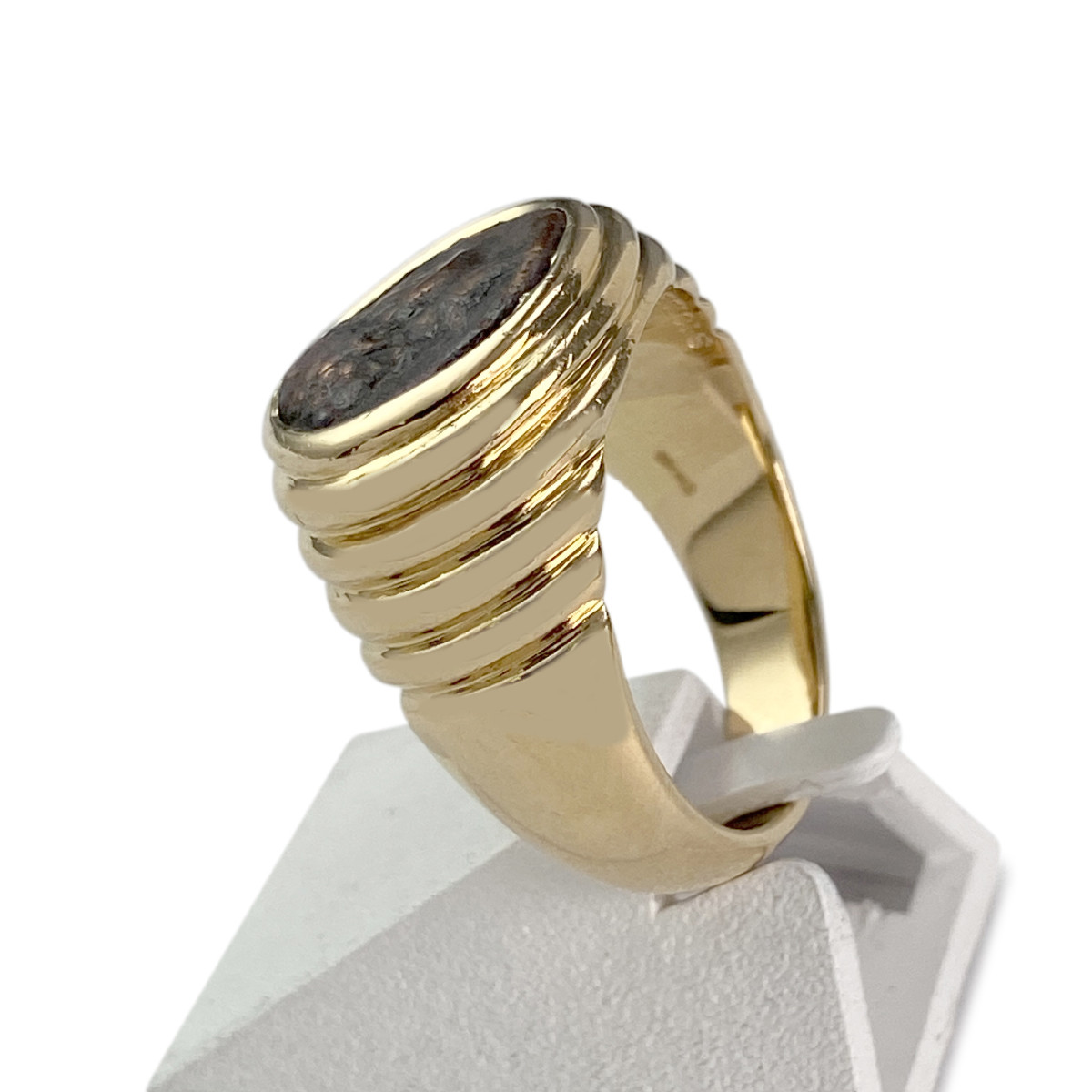 Bague Bulgari d'occasion or 750 jaune et bronze - vue 2