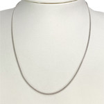 Chaine d'occasion or 750 blanc maille gourmette 46 cm - vue 2