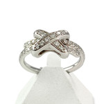Bague Chaumet d'occasion or 750 blanc diamants - vue 1