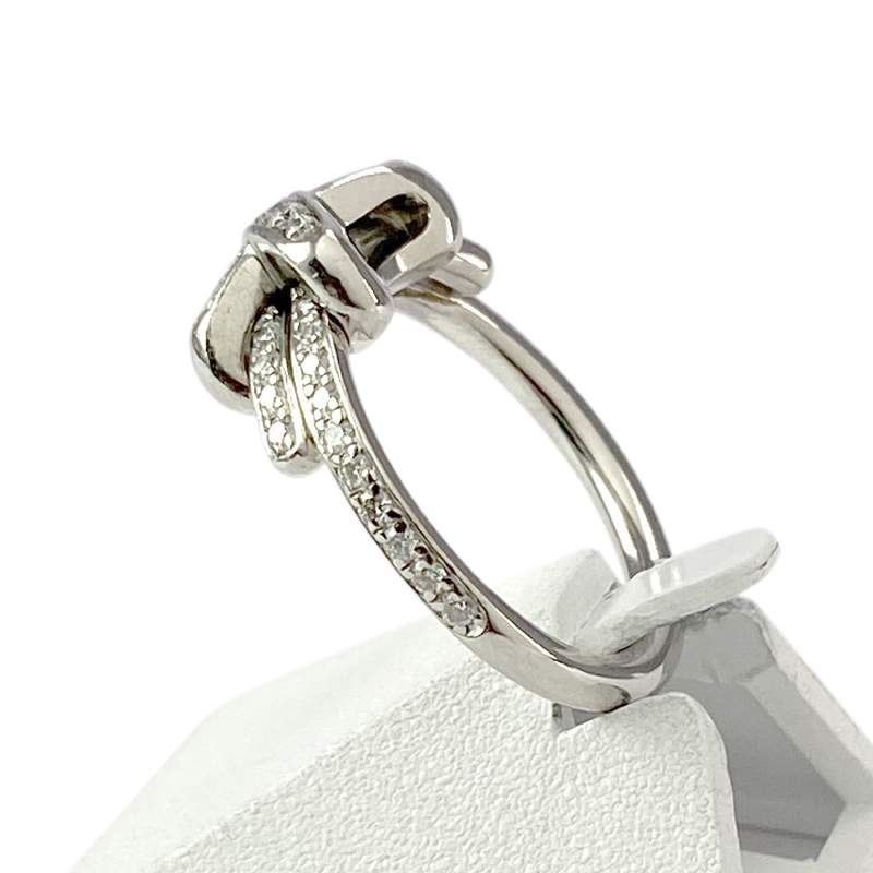 Bague Chaumet d'occasion or 750 blanc diamants - vue 2