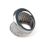 Bague Cartier Chalice d'occasion or 750 blanc diamants - vue 2