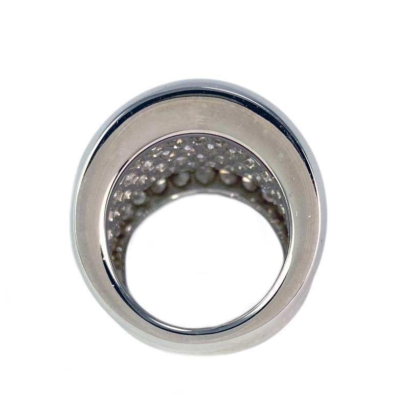 Bague Cartier Chalice d'occasion or 750 blanc diamants - vue 3